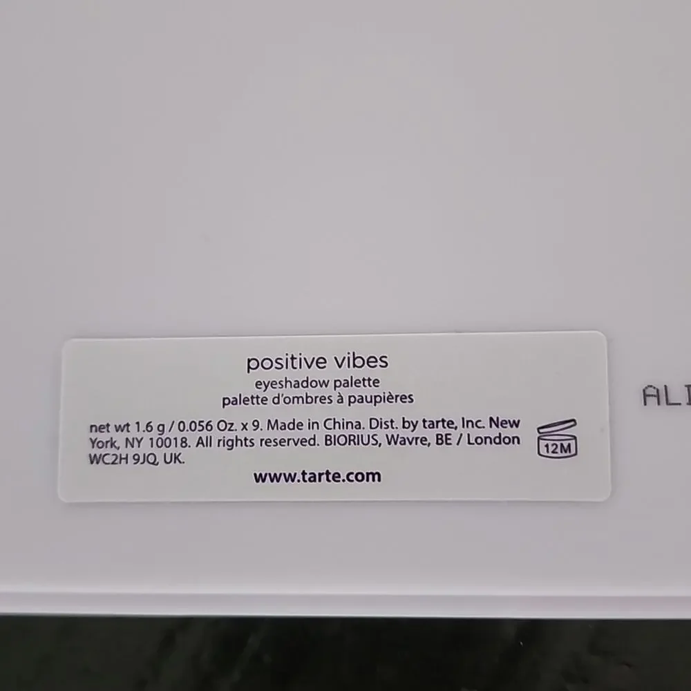 TARTE Positive Vibes Eyeshadow Palette & Double Ended Eyeshadow Eyeliner Brush